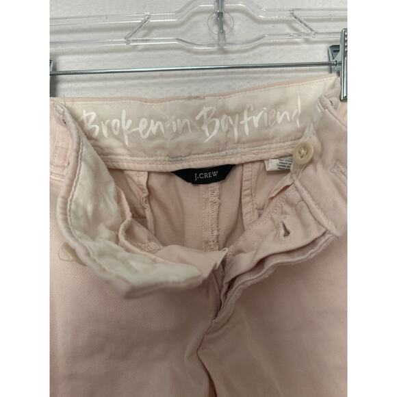 J.Crew Women’s Chino Shorts Pink Raw Hem Broken In Boyfriend Cotton Size 00 - Picture 5 of 11